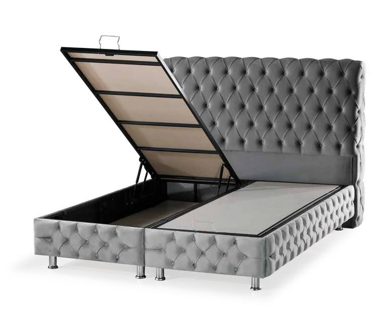 LIT COFFRE SIDNEY GRIS