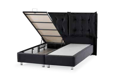 LIT COFFRE COMFORTABLE NOIR