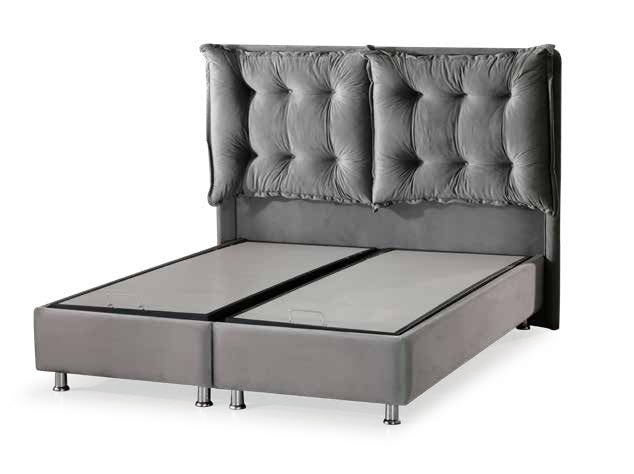 LIT COFFRE COMFORTABLE GRIS