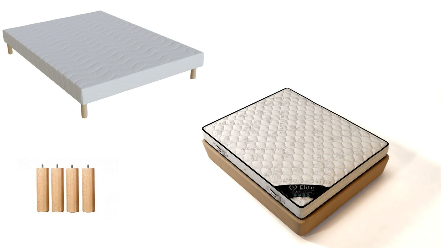 Sommier + Matelas 20cm d'Epaisseur