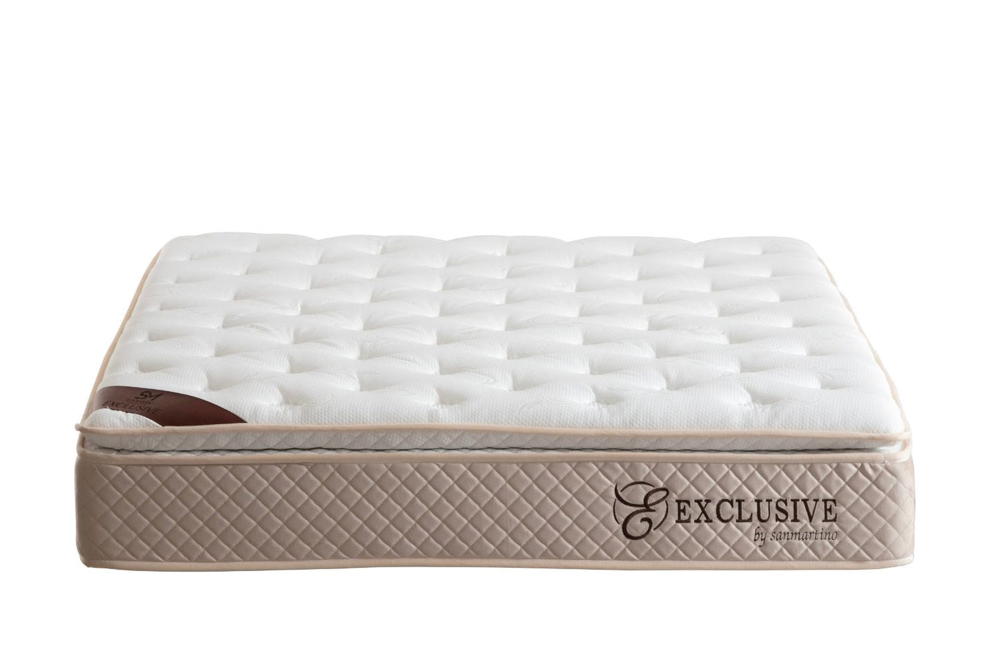 Matelas San Martino Exclusif Ressorts Beige - 32 cm avec surmatelas Intégré 160x200