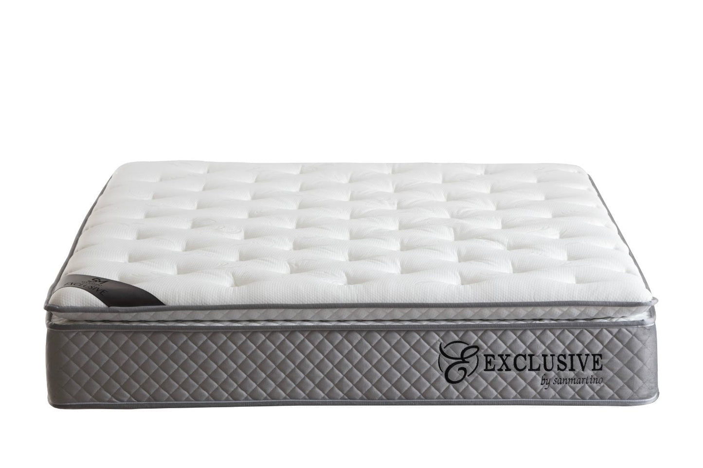 Matelas San Martino Exclusif Ressorts Gris - 32 cm avec surmatelas Intégré 160x200