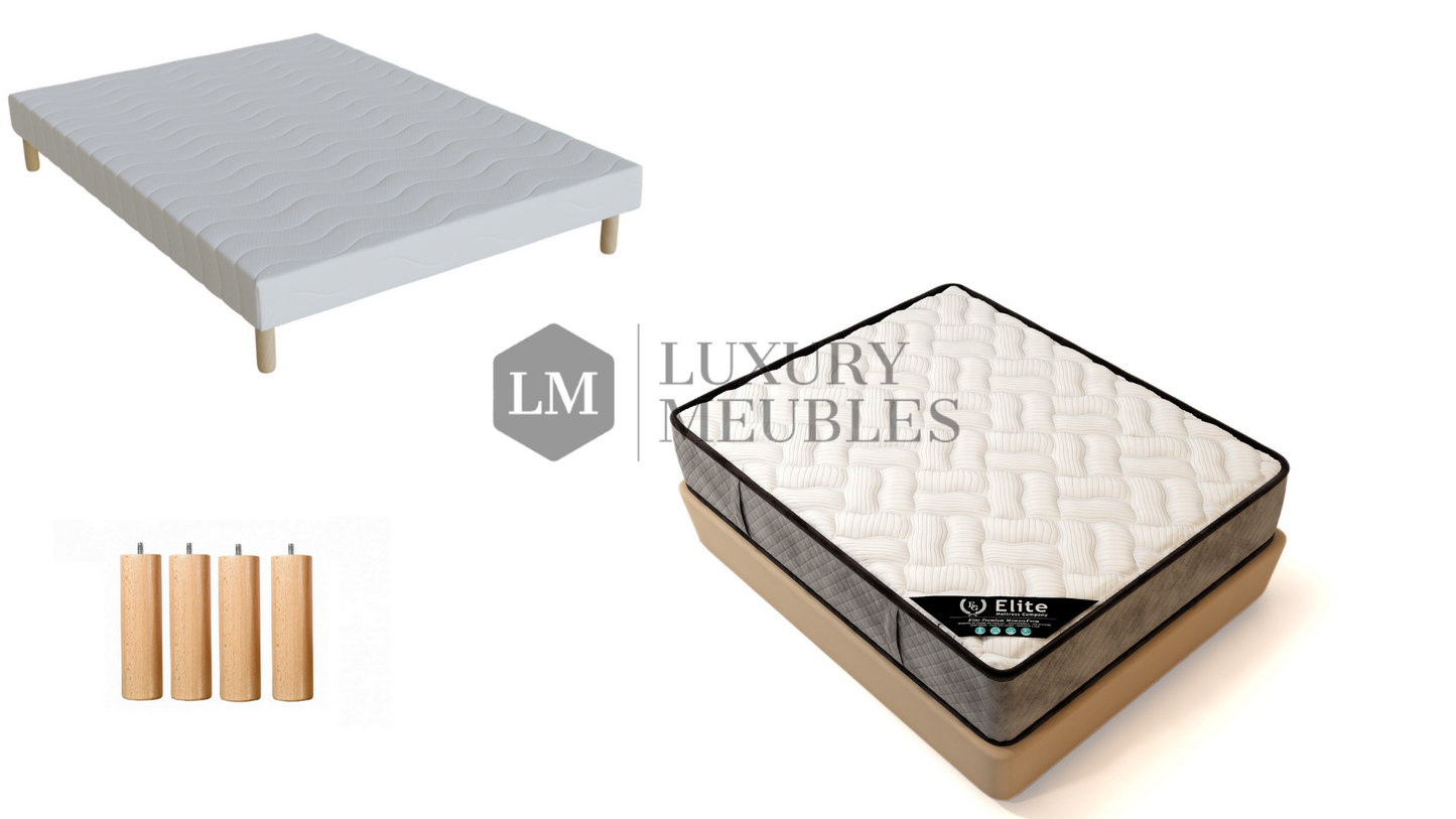 SOMMIER + MATELAS MEMORY 30CM D'ÉPAISSEUR ELITE